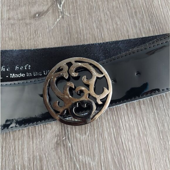 B-Low The Belt Black Patent Lether Belt- - Large - Picture 3 of 6